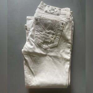 White Miss Me Easy Crop Jeans